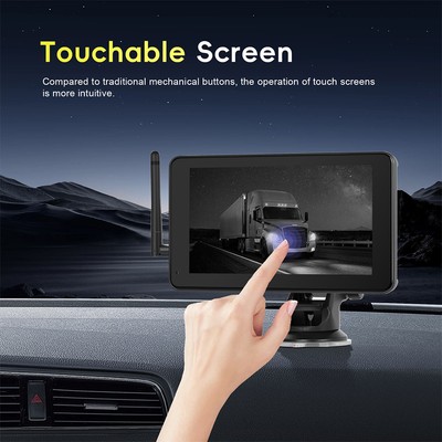 7 Zoll Quad DVR Monitor mit Magnetischer Batterie und Solarkamera 1080p Drahtlos