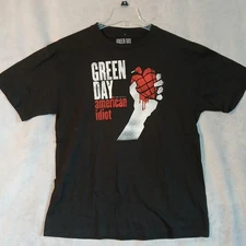 Green Day Tee Shirt Men's XL American Idiot Hysteria Pop Punk Rock Classic Black