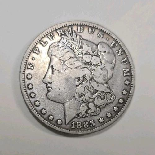 Morgan Dollar 1885 $1 Silver Coin Circulated 0.9 Fineness US Currency