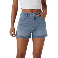 Halara Flex Mid Rise Zipper Pockets Denim Casual Shorts 3 ' Medium
