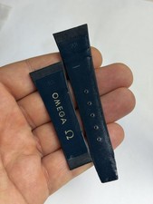 Cinturino Omega originale anni 70 nuovo vecchio stock lino colore nero 22 mm