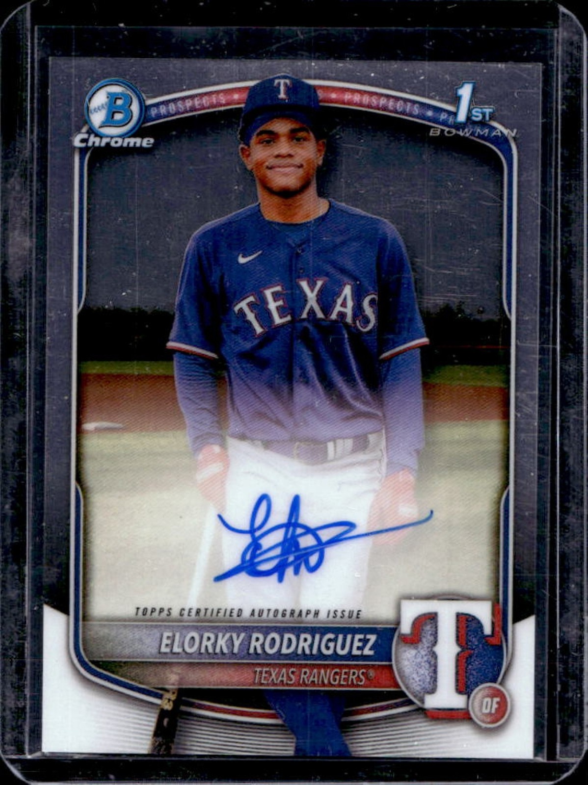2025 Bowman Chrome Elorky Rodriguez Auto 1st #CPA-ER Rangers