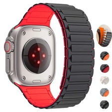 Magnetic sports band for Apple Watch Ultra 2 49mm 45mm 44 42mm 38 40 41mm silico