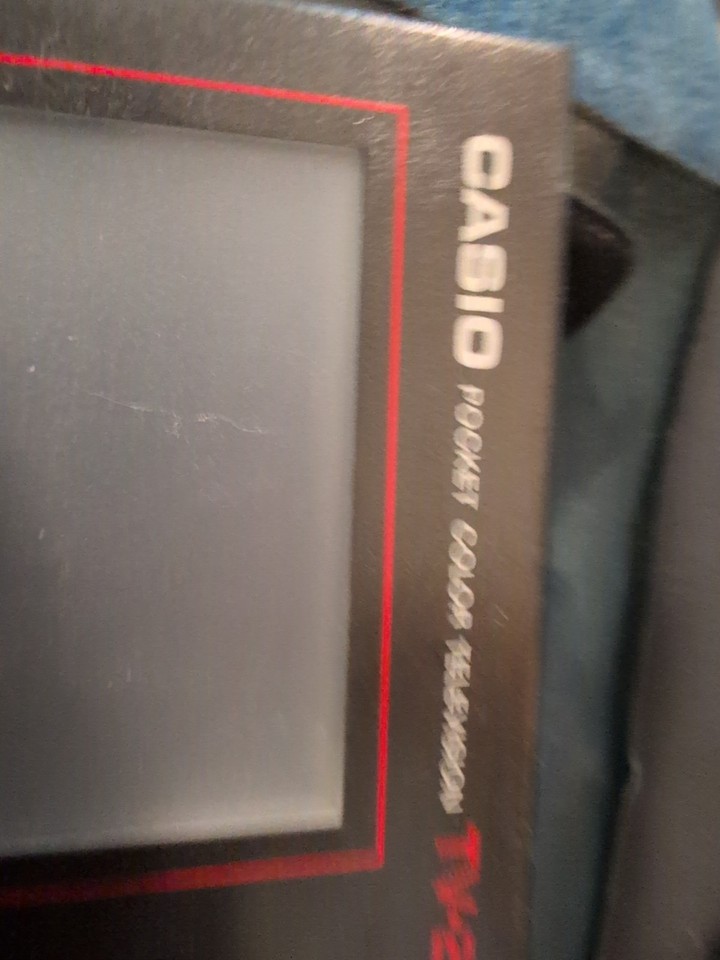 A vintage Casio TV-2000 — a genuine working pocket color TV from Japan that feels like holding a relic from a parallel future the 1980s promised us.