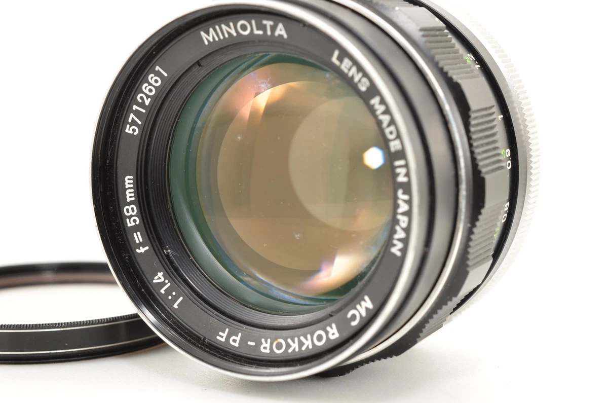 Minolta Rokkor PF 58mm Focal f/1.4 Camera Lenses for sale | eBay