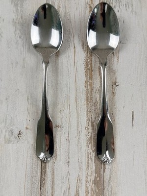 Wm A Rogers Oneida Gloria Montclair Deluxe Ltd Stainless Tea Spoon X2