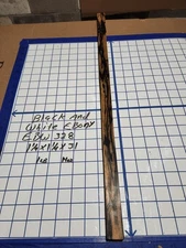 Black and White Ebony  Wood turning  blank  1 1/4 " x  1 1/ 4" x   31  " EBW328