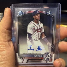 2025 Bowman Chrome 1st Autograph John Gil Rookie Auto #CPA-JG Braves RC