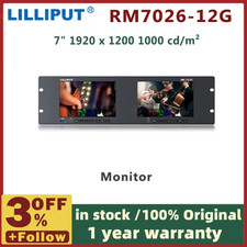 RM7026-12G Rackmount Monitor Dual 7-Inch 3RU 12G-SDI 4K 60Hz 1000 Nits HDR Broad