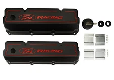 FORD 351C Aluminum Valve Cover Set - Black Finish M-6582-Z351B