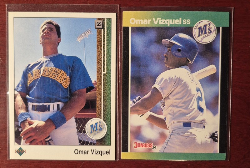 1989 Upper Deck  Omar Vizquel #787 RC, Donruss Baseballs Best Darnell Coles 163