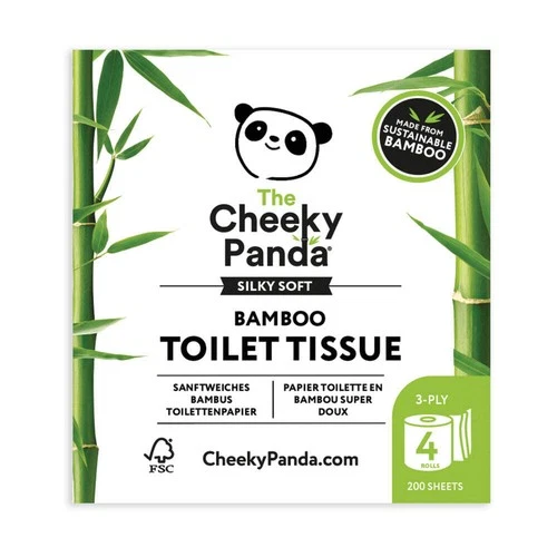The Cheeky Panda Plastic Free Bamboo Toilet Tissue 4 Rolls