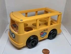 Vintage Fisher Price little people yellow mini bus Nursery School 929