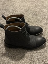 Taft The Jack Mens Boots Size 40 Us 7 Black Leather Gray Wool Cap Toe Taft The Jack Mens Boots Size 40 Us 7 Black Leather Gray Wool Cap Toe