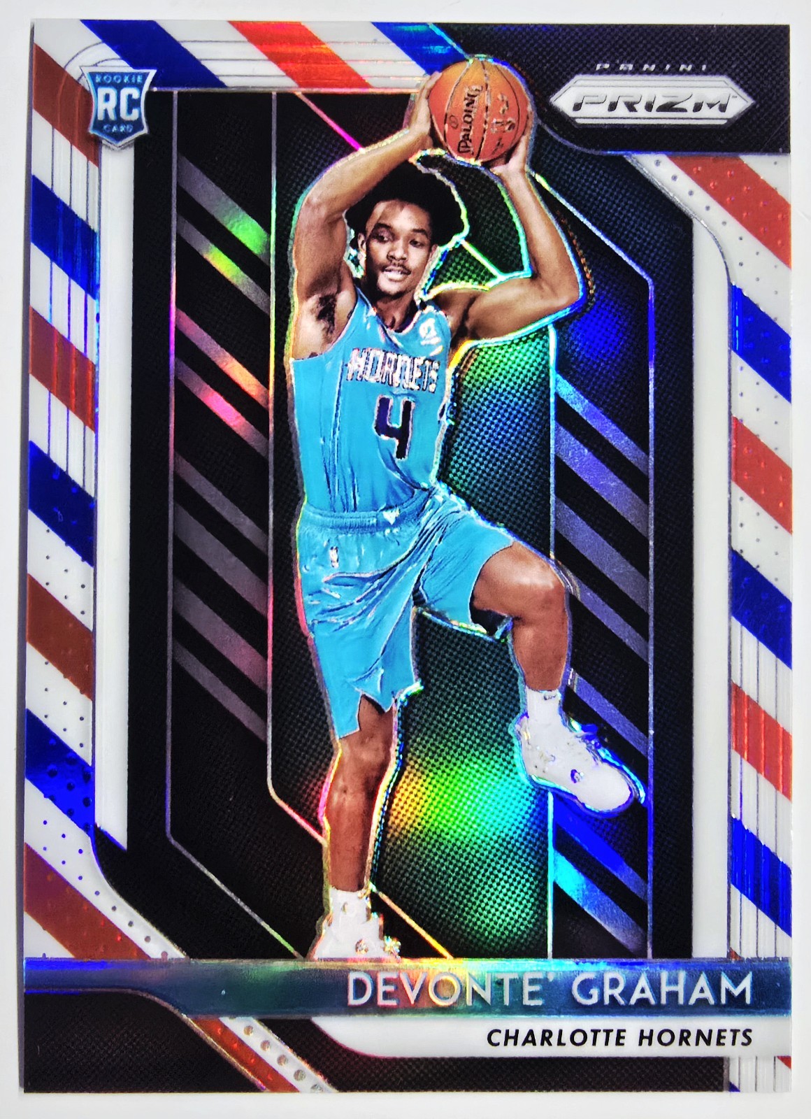Devonte Graham 2018-19 Prizm Rookie Red White Blue Prizm RC #288 Hornets 🔴⚪️🔵