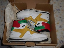 Travel Fox Italia Troop High Top Sneakers UK Size 9 White Hip Hop Old School