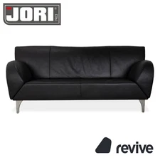 Jori JR-8100 Leather Two-Seater Black Manual Function Sofa Couch
