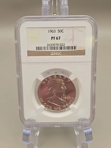 1963 Franklin Half Dollar NGC PF67 Proof Silver 50C