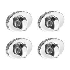 4Pcs Twist Turn Locks, Zinc Alloy Oval Turn Lock Clasp, 24 x 16mm Silver