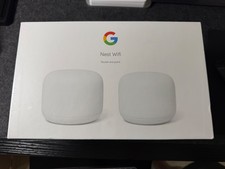 Google Nest Wifi Mesh System 2-Pack Snow Router & Point with Google Assi...