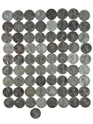 1943 Steel Wheat Penny Lot 73 Lincoln Cents WWII P D S Mint Marks Bulk Mixed Con