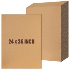 Feifeiya 30 Pack Corrugated Cardboard Sheets 24 x 36 Inch Large Flat Cardboar...