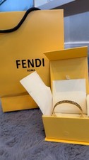 Gold and white coloured Fendi bracelet, Medium, used in very good condition