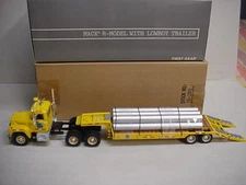 PENN DOT PA MACK TRUCK -R  LOWBOY WITH  PIPE LOAD RARE FIRST GEAR RARE