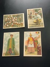 lot de 4 cartes cote d or (chocolat) anciennes folklore belge 6x8 CM