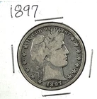 1897 Barber Half Dollar : Very Good + Details