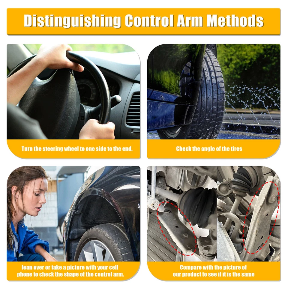 Kit de rótula de brazo de control delantero de 6 piezas para Hyundai Sonata 2011-2014 sin deportes Foto 3 de 4