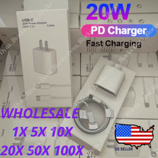 20W USB C Fast Wall Charger PD Power Adapter For iPhone 14/13/12/11/XR iPads LOT