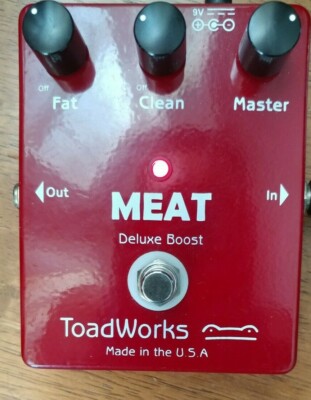 Rare Toadworks Meat Deluxe boost Pedal. Made in the USA! Fat. Clean.
