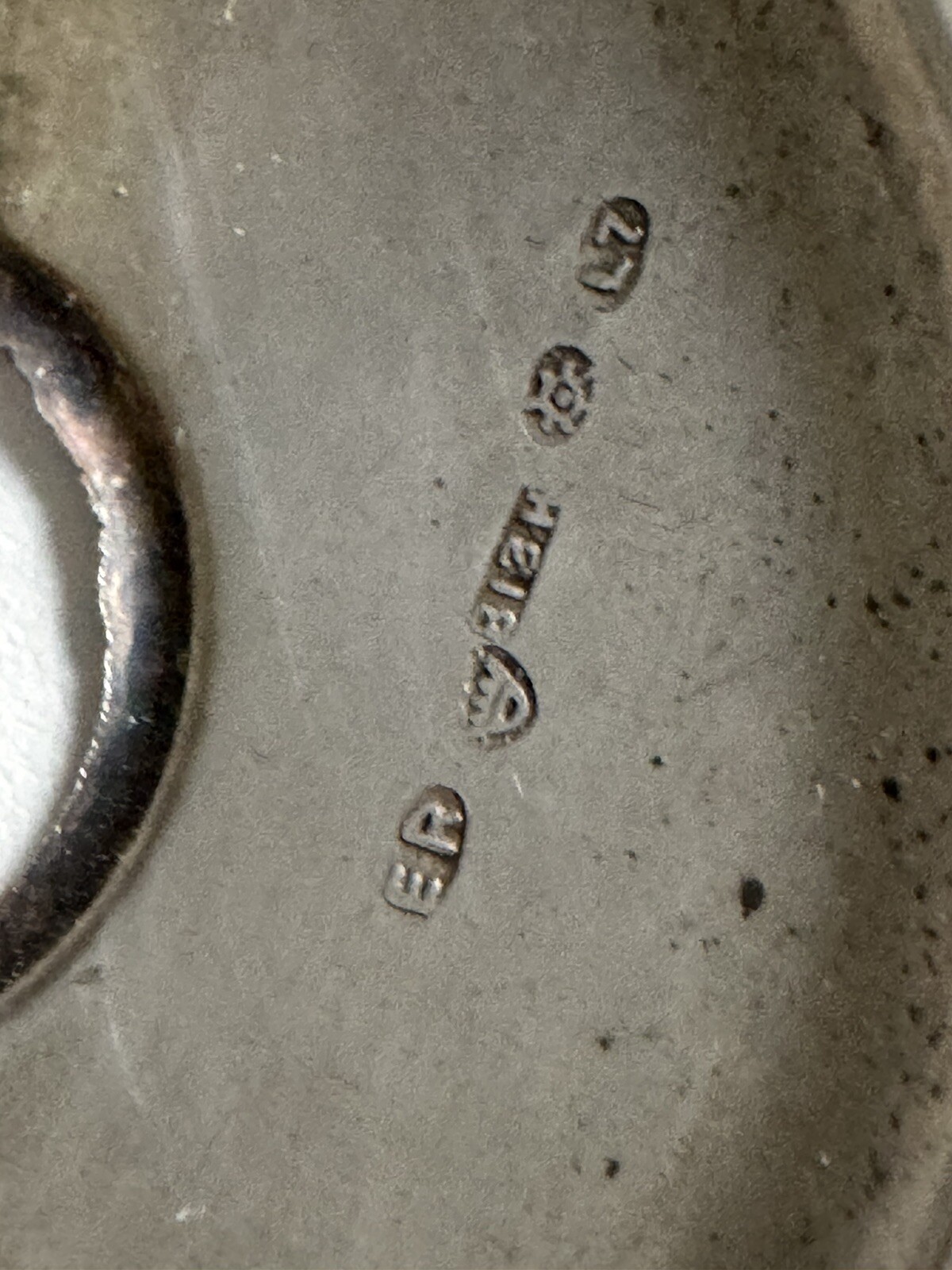 1925 Finland Solid Silver Circular Brooch Traditi… - image 9