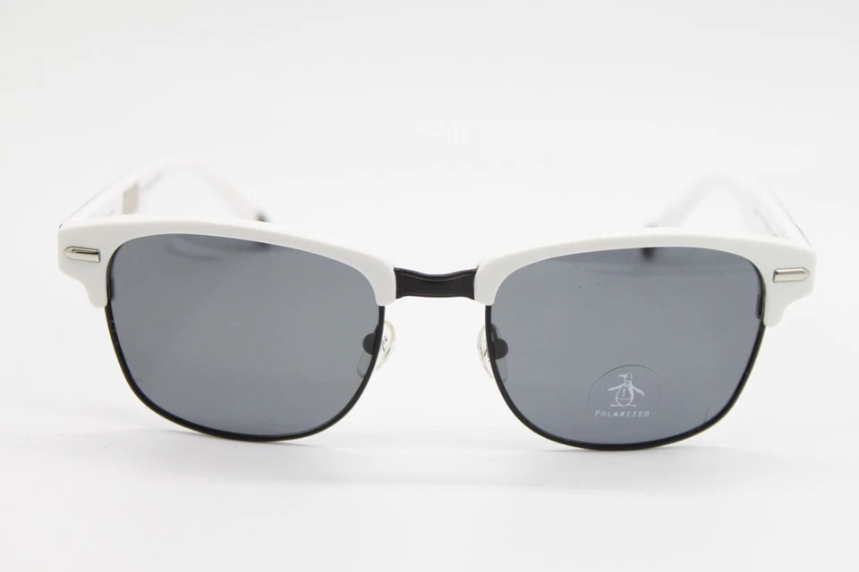 NUEVAS GAFAS DE SOL PENGUIN THE HIGHPOCKETS WH POLARIZADAS BLANCAS NEGRAS AUTÉNTICAS 53-19 Foto 2 de 4