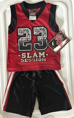 Mad Game Red Black Tank and Shorts Outfit Boys Infant Size 12M