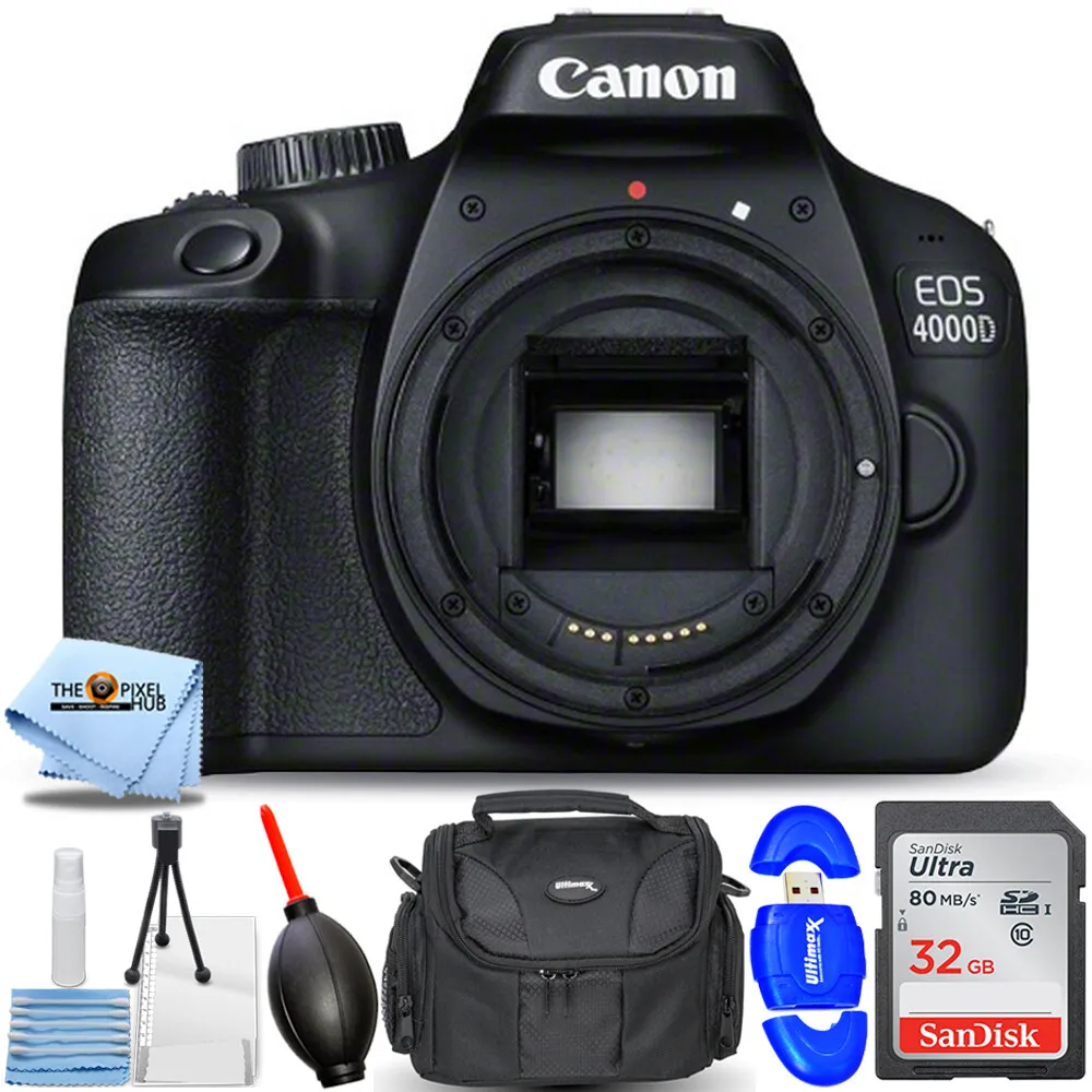 Canon EOS 4000D / Rebel T100 DSLR Camera (Body Only) - Essential 32GB  Bundle