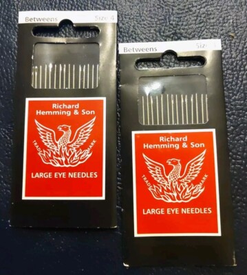 (2) Size 4 - Betweens - Hand Sewing Needles -20/pack- Richard Hemming & Son 