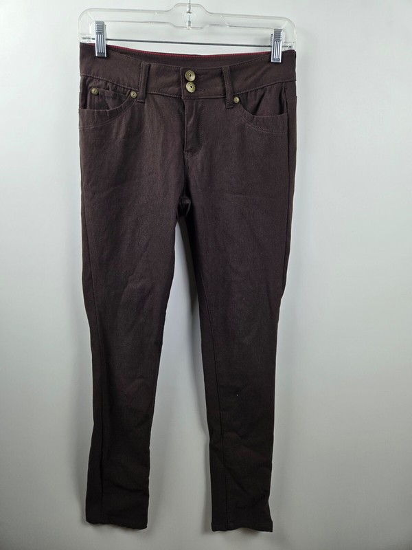 Sabrina Lauren Jeans Womens Size 6 Brown Rayon 5 Pockets Stretch Skinny Leg