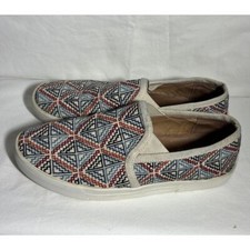 Joie Sneakers Bohemian Huxley Slip-On Woven Canvas Geometric Pattern, 6.5 H15