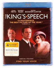 The Kings Speech Blu-ray Disc Sealed Colin Firth Geoffrey Rush- 4 Academy Awards