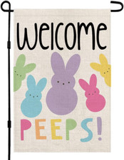 Welcome Easter Garden Flag Double Sided Vertical 12 18 Inch Bunny Banners Spring