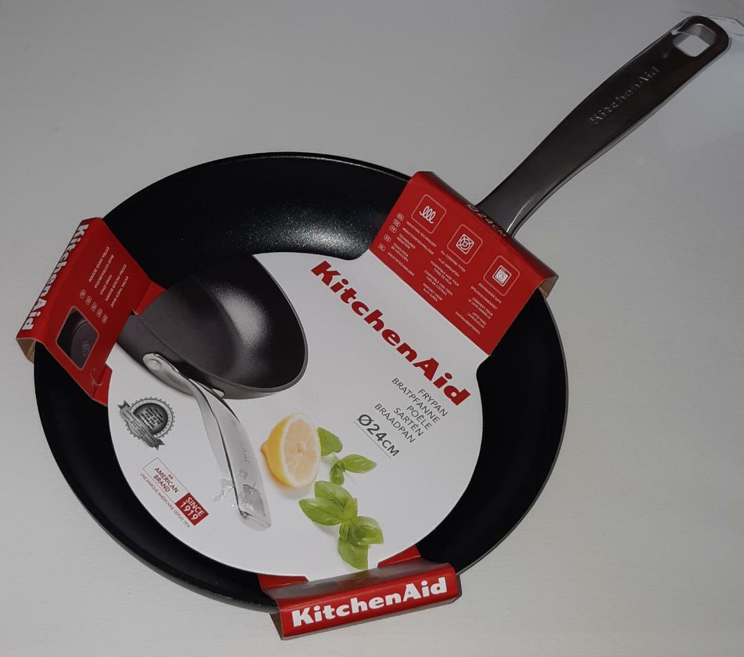 Met name Twee graden deugd 100% Genuine KitchenAid 20 24 26 28 cm Non-stick Stir Fry Square Pan Wok  Pot New | eBay