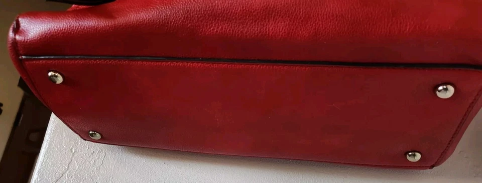 red CHARMING CHARLIE Hand bag LARGE PURSE 2 HANDLES 10X12 organizer HANGTAG P31 - Image 4 of 4