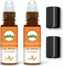 Crysalis Peppermint Pure & Natural Essential Oil-Roll On | 5ml/0.16oz | Pack 2.