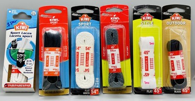Lot of 6 Packages/6 Pairs Of Kiwi Shoe Laces Shoe Strings Various Sizes & Colors