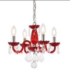 Elegant Lighting V7804D15/RC Rococo 4 Light 1...