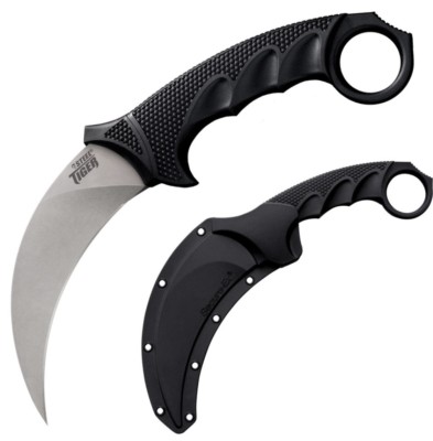 Cold Steel Tiger 3.75'' AUS 8A Stone Washed Steel Griv-Ex Kray-ex Handle 49KST