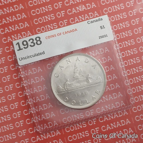 1938 Canada $1 Silver Dollar Coin Uncirculated - High Grade Coin #coinsofcanada