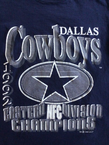 Dallas Cowboys 1992 NFC East Champions Adulto 100% Algodón Gráfico Camiseta Grande - Imagen 7 de 7
